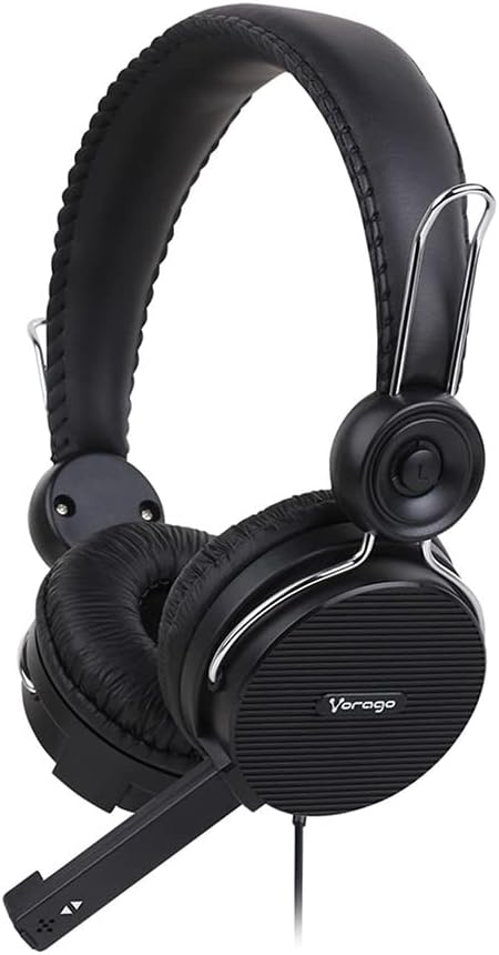 Diadema Vorago Hs-201 Alta Fidelidad Con Microfono Negro FullOffice.com