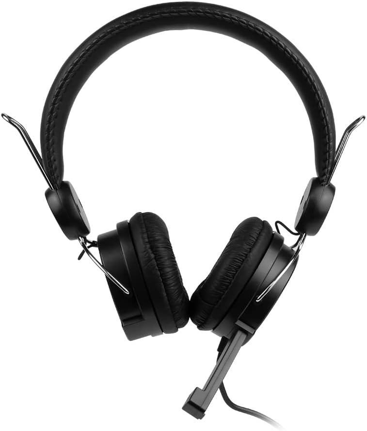 Diadema Vorago Hs-201 Alta Fidelidad Con Microfono Negro FullOffice.com