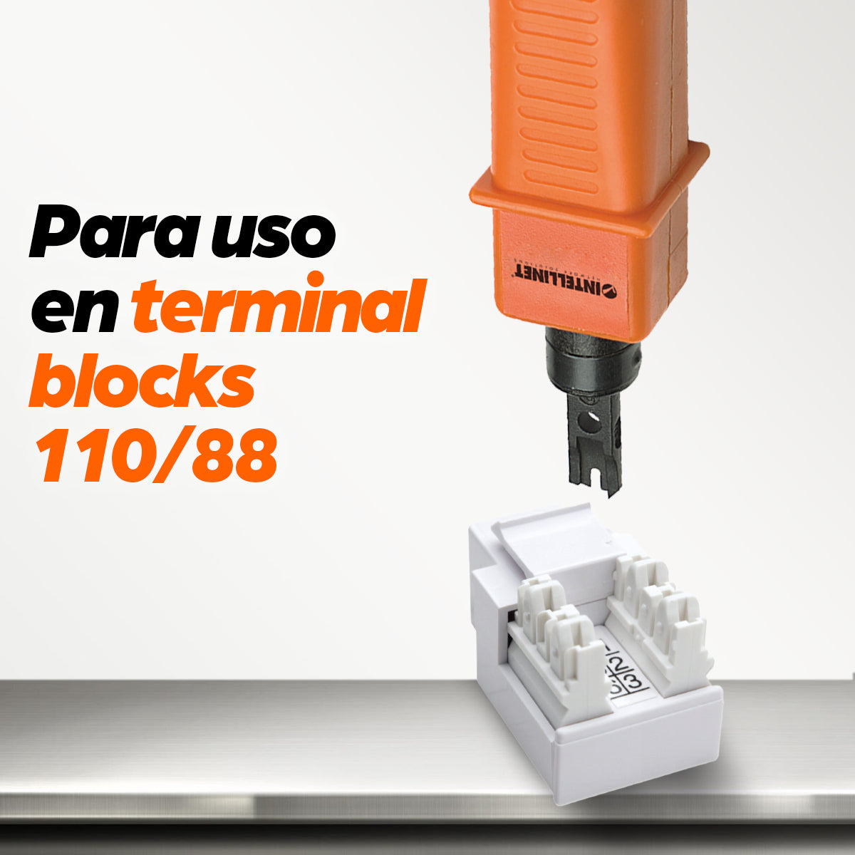 Intellinet Herramienta de Impacto para Terminal Block crimpadoras 177,8 mm 122 g 1 pieza(s) Naranja