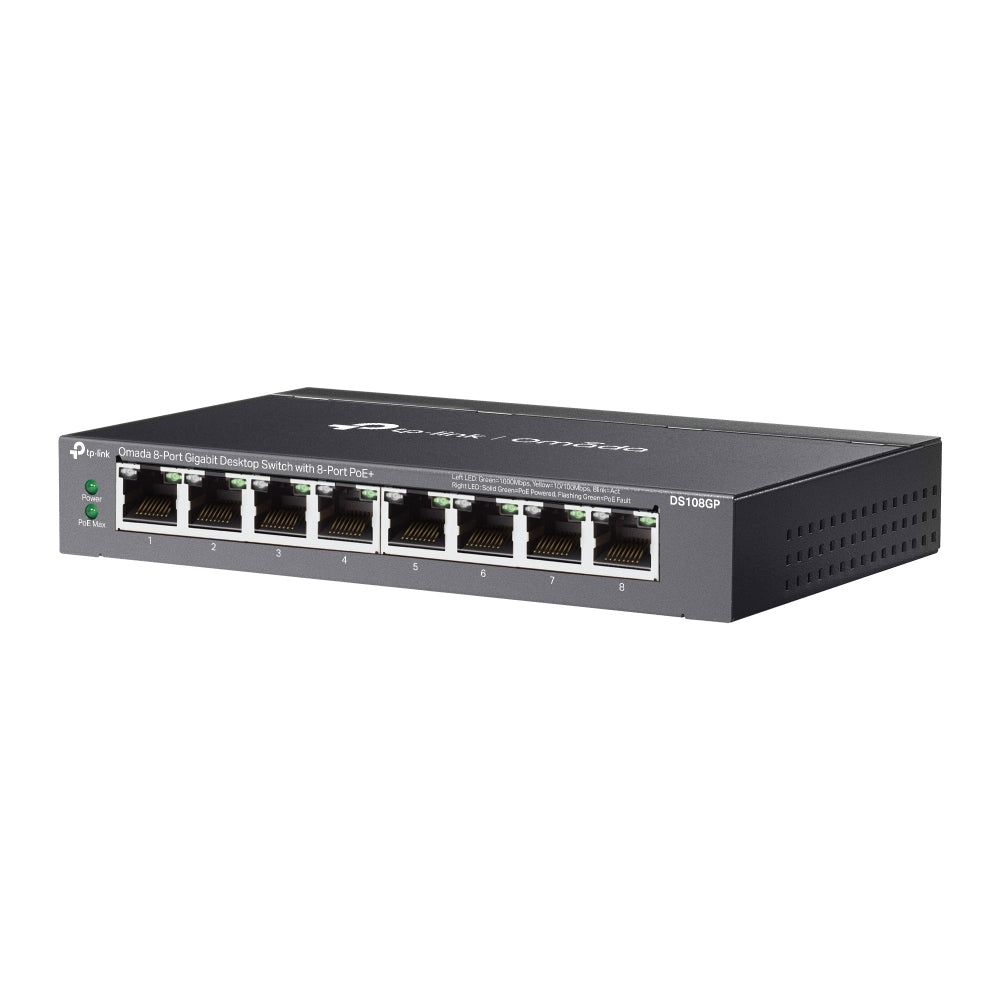 TP-Link Omada DS108GP dispositivo de redes No administrado Si 8 Gigabit Ethernet (10/100/1000)