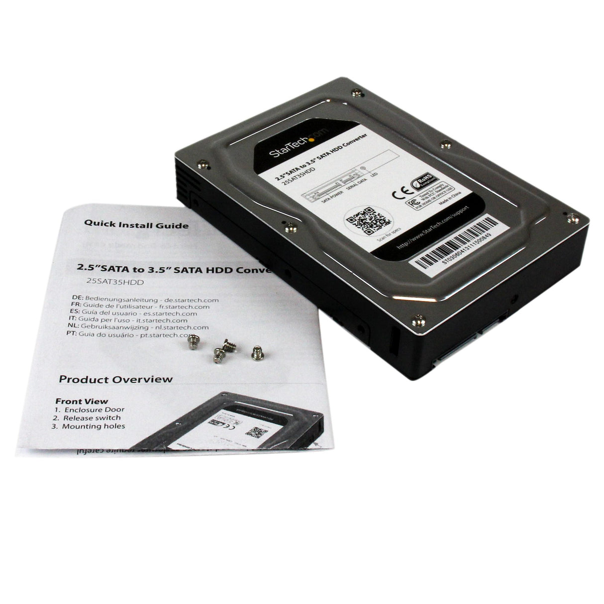 StarTech.com Adaptador Caja para Discos Duros o SSD de 2,5" a 3,5" SATA - Convertidor para Disco Duro Externo