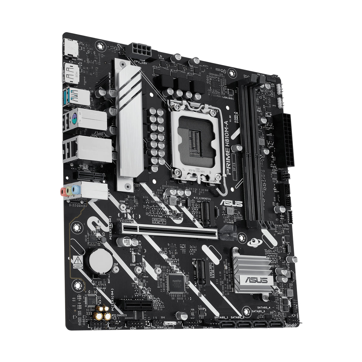 ASUS PRIME H810M-A-CSM Intel H810 LGA 1851 (Socket V1) Micro ATX Intel Core Ultra (Series 2) 128 GB HDD & SSD