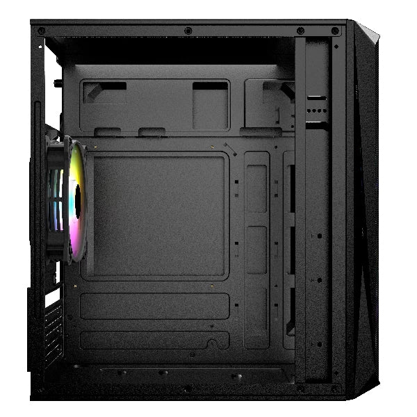 Gabinete ACTECK Micro Torre Doom GI630 / Max MB M-ATX Fuente ATX Plus 500w / 1xUSB 3.0 + 3xFan RGB / Panel Izq Acrilico