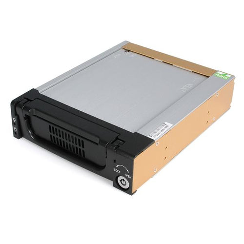 StarTech.com Rack Móvil Aluminio Reforzado Disco Duro HDD SATA 3,5" Pulgadas con Bandeja Bahía 5,25" Paneles a