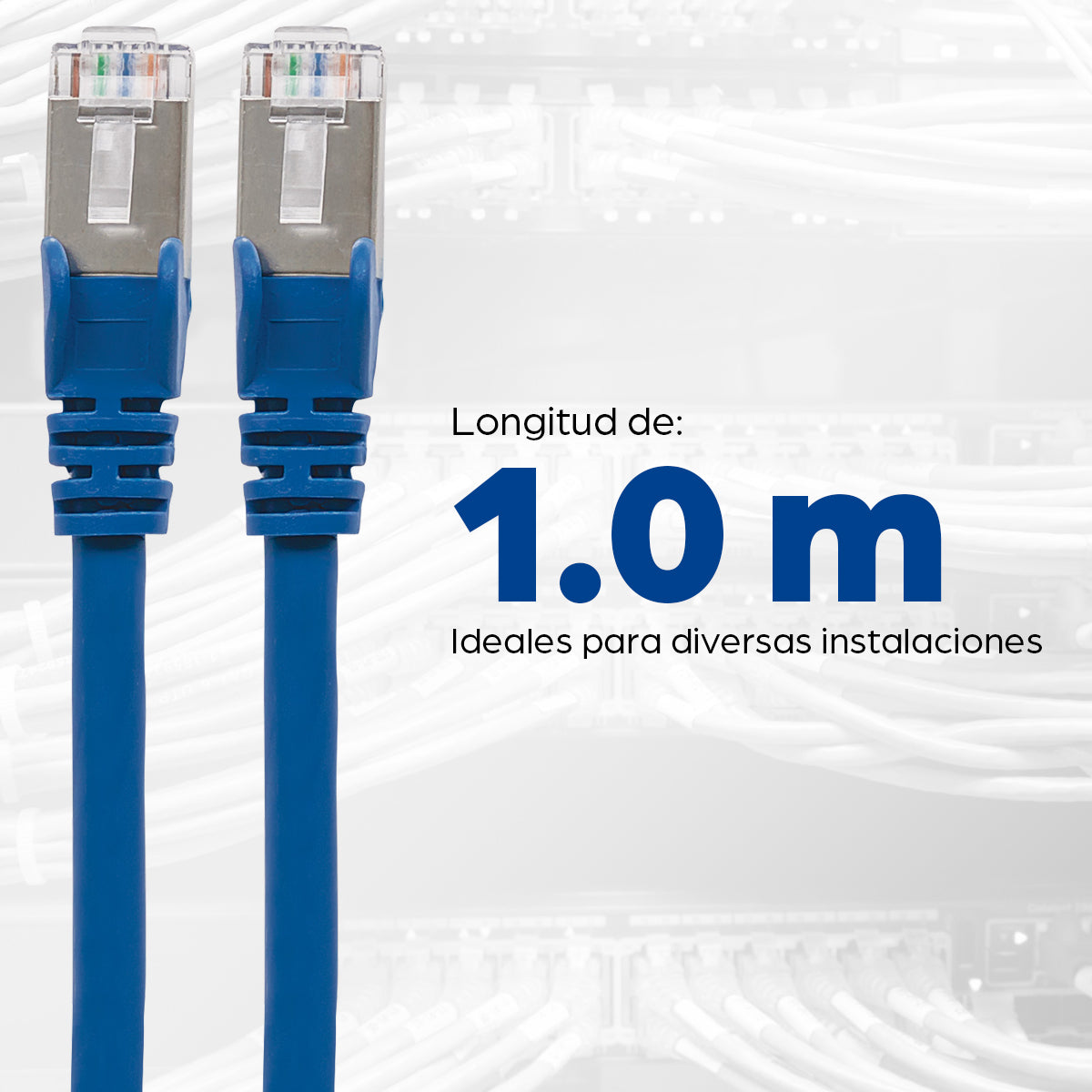 Intellinet Cable de Red Cat6a S/FTP, 0.9 m, Azul Cable Azul 1 m Cat6a S/FTP (S-STP)