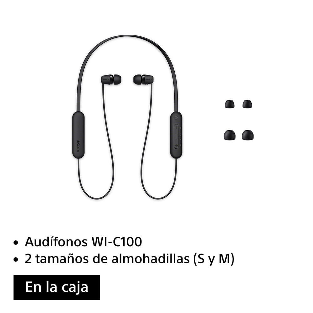 Sony WI-C100/BZ UC Auriculares Auriculares Dentro de oído Llamadas/Música Binaural