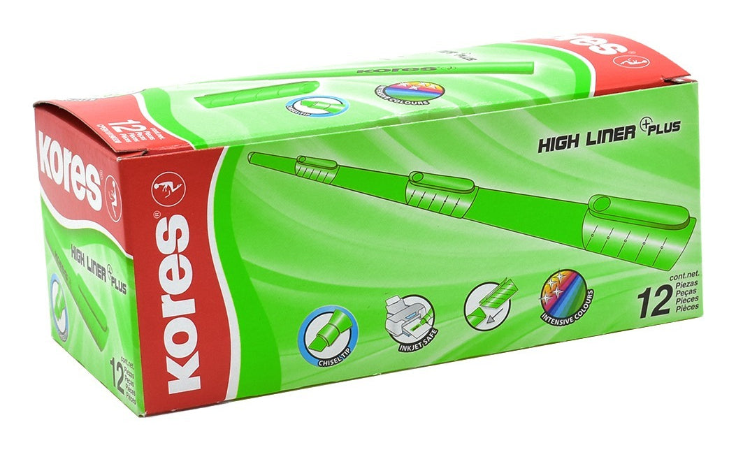 Kores 36005 marcador 12 pieza(s) Punta de cincel Verde