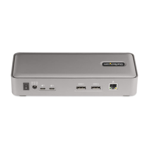 StarTech.com 129N-USBC-KVM-DOCK Bases para portátiles y replicadores de puertos Alámbrico USB 3.2 Gen 2 (3.1 Gen 2) Type