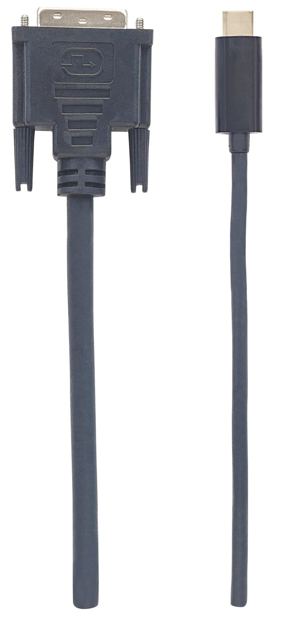 Manhattan 152457 adaptador de cable de vídeo 2 m USB Tipo C DVI Negro
