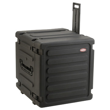 SKB 20" Deep 12U Roto Shockmount Rolling Rack caja para equipo Maletín con ruedas Negro