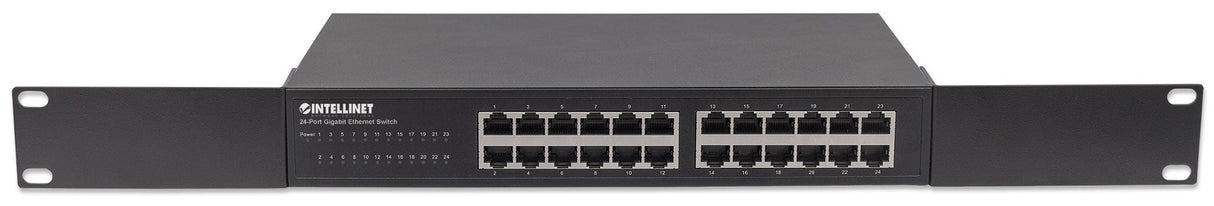 Intellinet Commutateur réseau (switch) Gigabit Ethernet 24 ports, 24 ports RJ45, IEEE 802.3az (Ethernet éco-énergétique), format bureau au rack 19", b