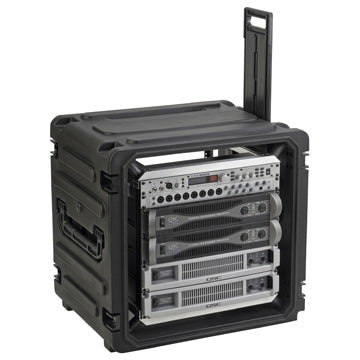 SKB 20" Deep 10U Roto Shockmount Rolling Rack caja para equipo Maletín con ruedas Negro