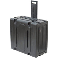 SKB 20" Deep 4U Roto Shockmount Rolling Rack caja para equipo Maletín con ruedas Negro