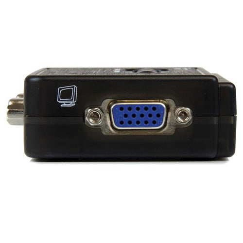 StarTech.com Juego de Conmutador KVM de 2 puertos con todo incluido - USB - Audio y Vídeo VGA Interruptores KVM 2 USB 2K