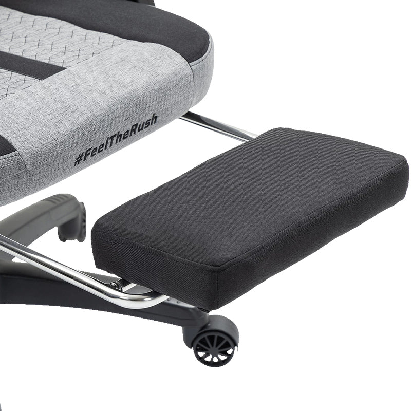 Balam Rush BR-940757 silla para videojuegos Silla universal para juegos Asiento acolchado tapizado Gris, 120 kg, Respald