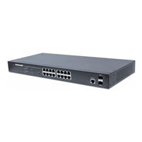 POE SWITCH INT GB 16 PTOS 19" 30W/PTO, 220W, ADMIN + 2 SFP