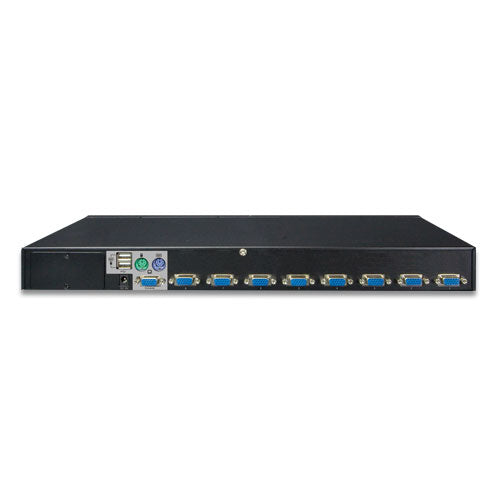 PLANET KVM-210-08 interruptor KVM Montaje en rack Negro