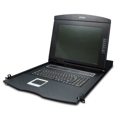 PLANET KVM-210-08M interruptor KVM Montaje en rack Negro