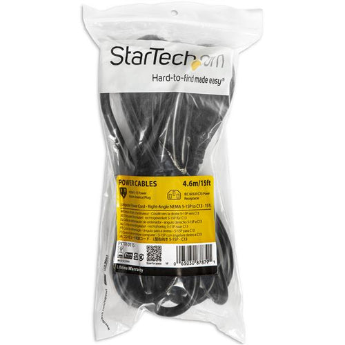 StarTech.com PXTR10115 Cables de transmisión Negro Macho 125 V