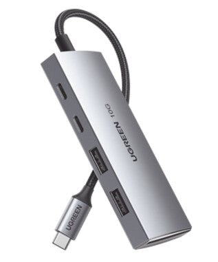 Ugreen 30758 hub de interfaz USB Tipo C 10000 Mbit/s Gris