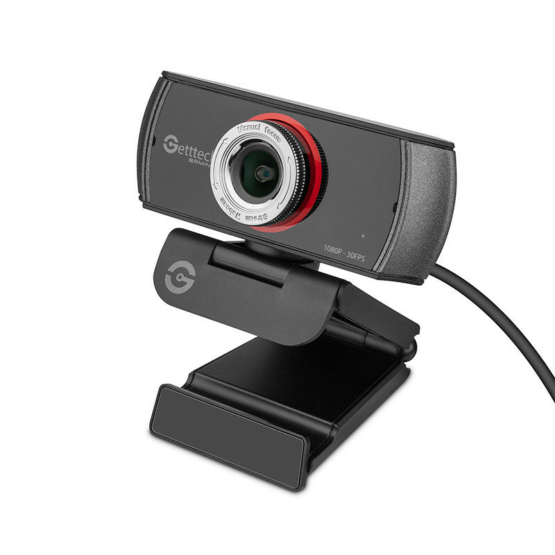 Getttech GPW-FHDMF-G1 cámara web 1920 x 1080 Pixeles USB Negro, Full HD, 30 fps, 720p