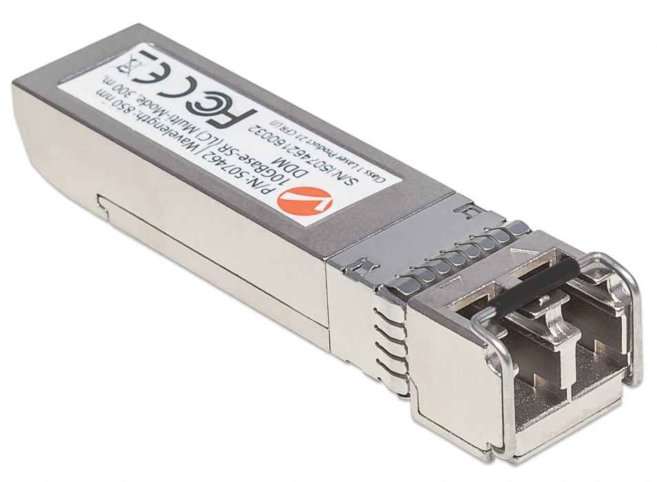 Intellinet Module émetteur-récepteur de réseau SFP+ fibre 10 Gigabit, 10GBase-SR (LC) multimode, 300 m, 850 nm, conforme MSA, équivalent Cisco SFP-10G-SR, garantie de 3 ans módulos de red del transceptor SR 11100 Mbit/s SFP+ Si