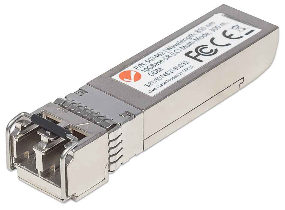 Intellinet Module émetteur-récepteur de réseau SFP+ fibre 10 Gigabit, 10GBase-SR (LC) multimode, 300 m, 850 nm, conforme MSA, équivalent Cisco SFP-10G-SR, garantie de 3 ans módulos de red del transceptor SR 11100 Mbit/s SFP+ Si
