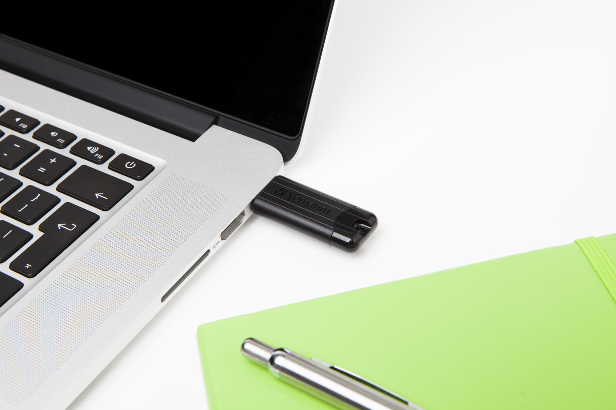 Verbatim PinStripe 3.0 - Unidad USB 3.0 de 32 GB - Negro Memoria Flash 32 GB USB tipo A 3.2 Gen 1 (3.1 Gen 1) Si