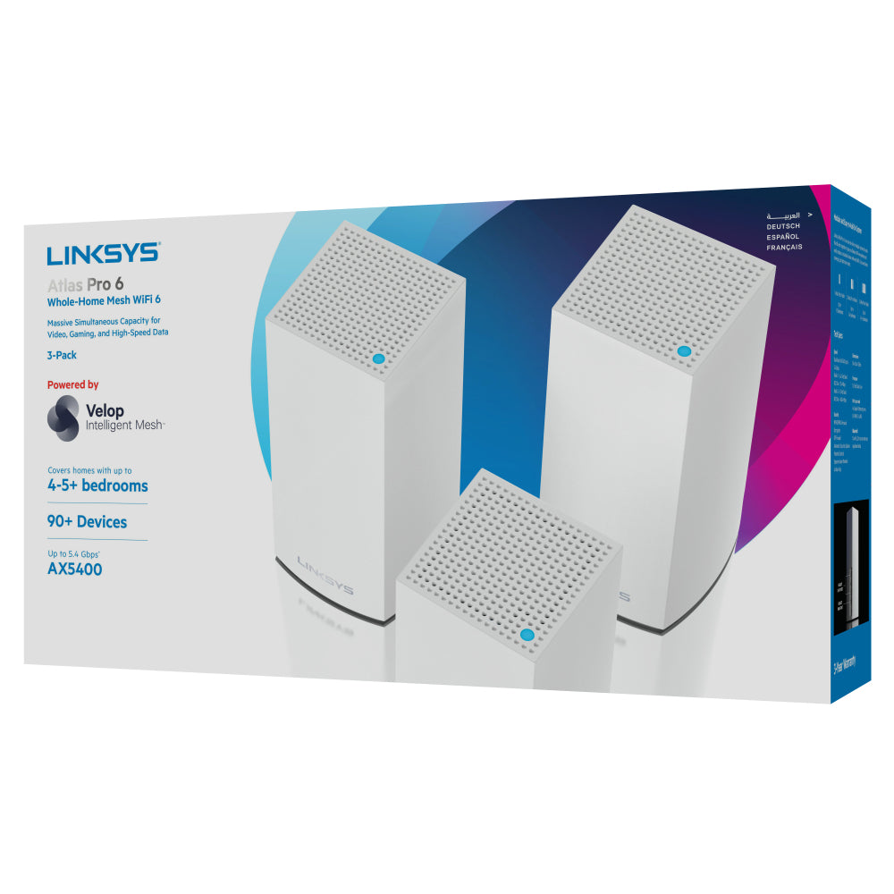 Linksys Atlas Pro 6 sistemas wi-fi mesh (wi-fi en malla) Sistema de malla Blanco Sí Interno