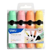 Deli EU356-MT marcador 4 pieza(s) Punta de cincel Naranja, Amarillo, Rosa, Verde