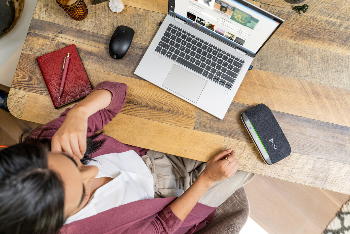 HP Poly Altavoz manos libres Poly Sync 20+ USB-C con certificación para Microsoft Teams altavoz Teléfono móvil/PC Plata Si Si