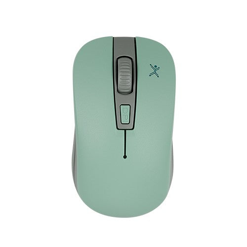 Perfect Choice PC-044819 ratón Oficina Ambidiestro RF inalámbrico Óptico 1600 DPI, Gris, Turquesa