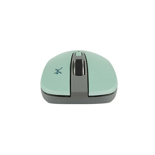 Perfect Choice PC-044819 ratón Oficina Ambidiestro RF inalámbrico Óptico 1600 DPI, Gris, Turquesa