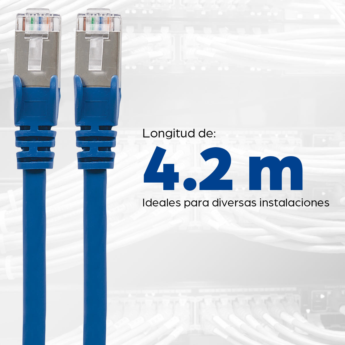 CABLE INT PATCH CAT 6A 4.2M(14.0F) S/FTP AZU