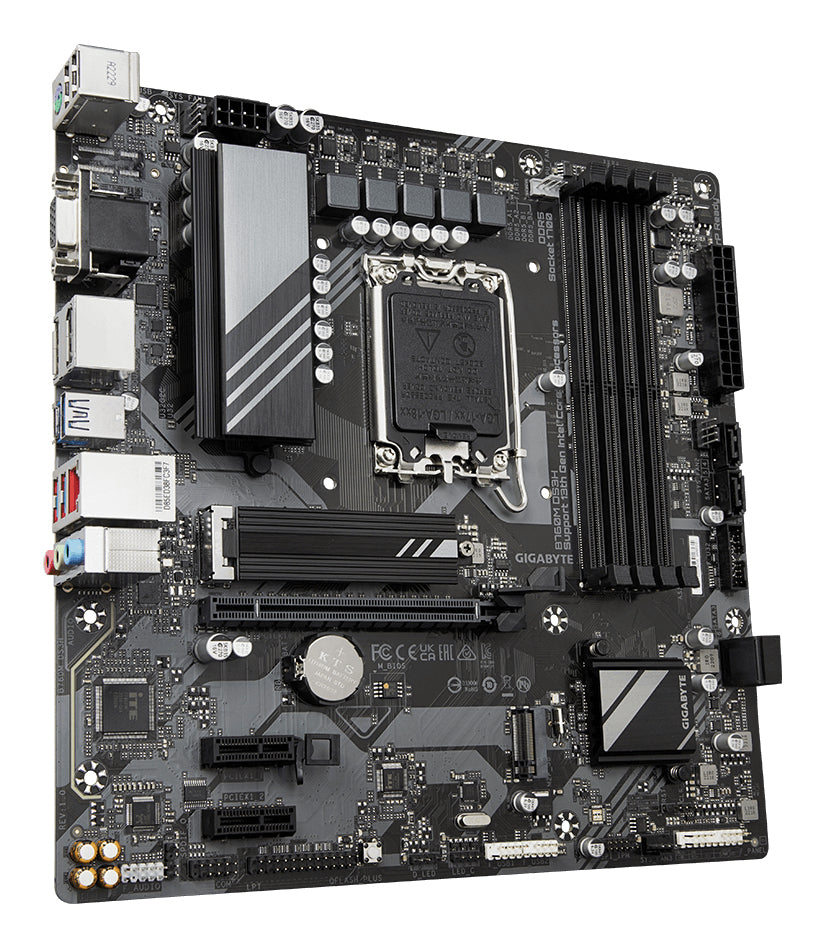 GIGABYTE B760M DS3H Placa Base - Compatible con procesadores Intel Core de 14ª generación, VRM digital de 6+2+1 fases, hasta 7600MHz DDR5 (OC), 2x PCIe 4.0 M.2, LAN 2.5GbE, USB 3.2 Gen placas base Intel LGA 1700 LGA 1700 DDR5-SDRAM