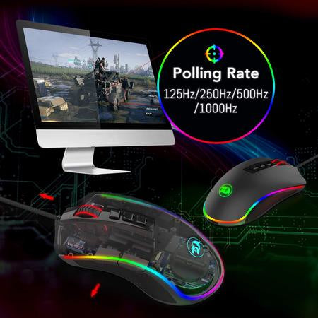 REDRAGON M711 COBRA CHROMA, Mouse optico