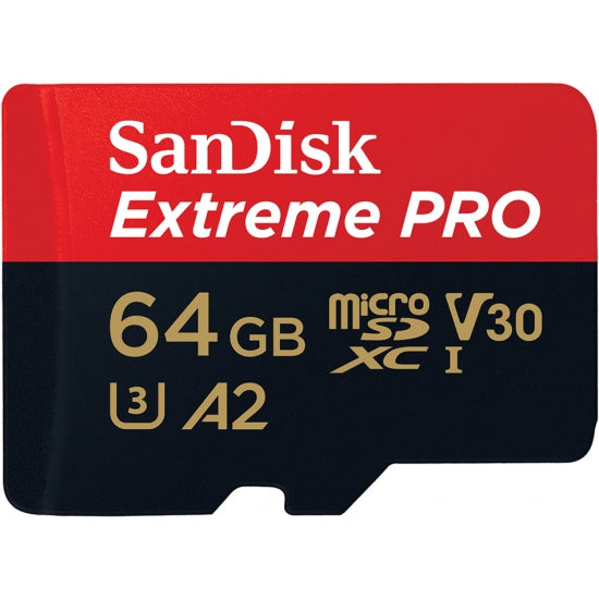 SanDisk 64GB Extreme Pro microSDXC Clase 10, 100 MB/s, Class 3 (U3), SDSQXCY-064G-GN6MA