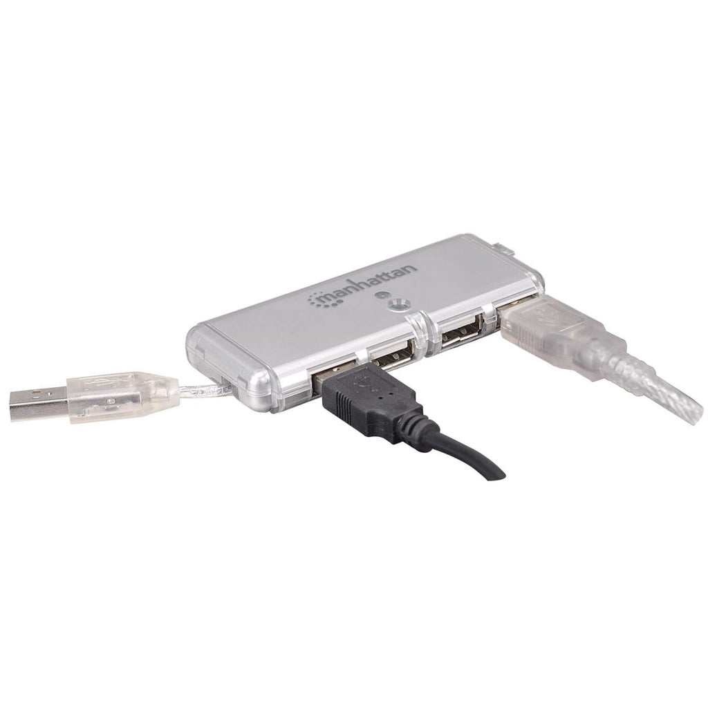 Manhattan Hub de Bolsillo USB de Alta Velocidad 2.0 hubs de interfaz USB 2.0 USB 2.0 4 4