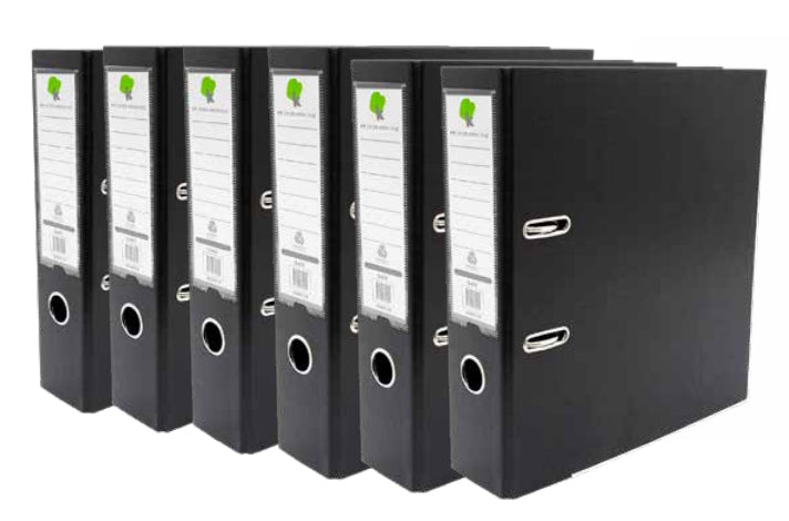 Techmakro KITCARP6NG carpeta Cartón, Cloruro de polivinilo (PVC) Negro Carta, Folder de archivo convencional, 650 hojas,