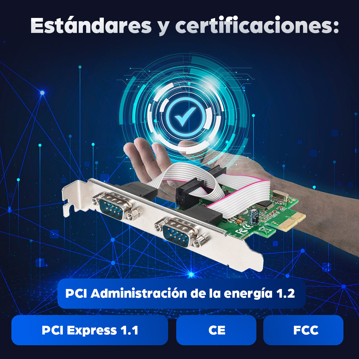 Manhattan Tarjeta Serial PCI Express tarjetas y adaptadores de interfaz PCIe De serie 2 Si