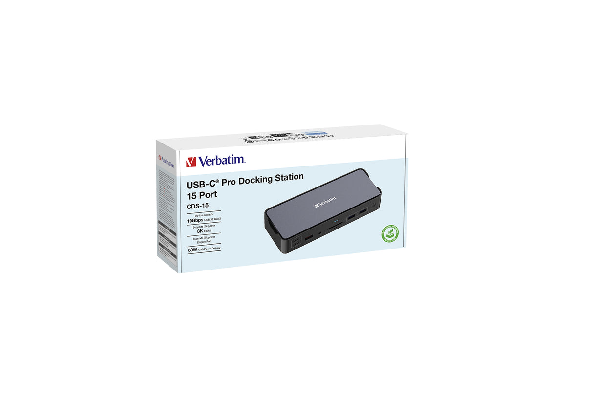 Verbatim CDS-15 Alámbrico USB 3.2 Gen 1 (3.1 Gen 1) Type-C Negro, Gris