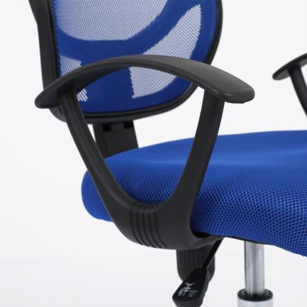 Nextep NE-650SA silla para oficina o computadora asiento acolchado respaldo de malla, Azul, Azul, Tela