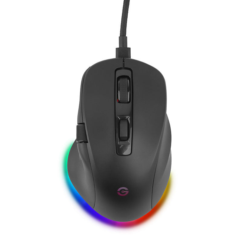 Getttech GGM-RGBTR-01 ratón Universal Diestro RF Wireless + Bluetooth + USB Type-A Óptico 6400 DPI, Negro
