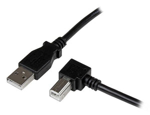 StarTech.com Cable Adaptador USB 1m para Impresora Acodado - 1x USB A Macho - 1x USB B Macho en Ángulo Derecho Cable USB 2.0 USB A USB B Macho/Macho