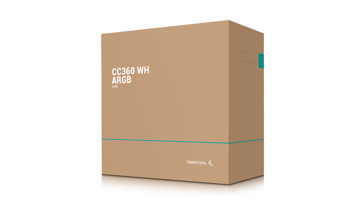 DeepCool CC360 WH ARGB carcasas ordenador ABS, Acero, Vidrio templado Mini Tower PC Blanco