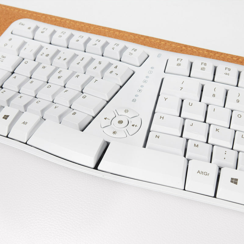 Combo ACTECK Creator Virtuos Fitt MK770 2 en 1 / Teclado Ergonómico + Mouse Vertical/ Inalámbrico 2.4 GHz+ Recarga USB C