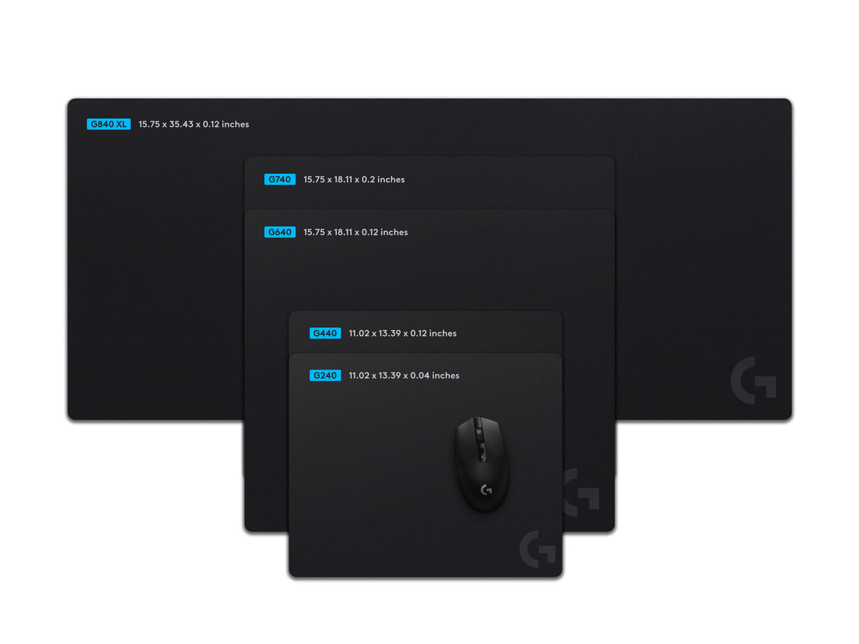 Logitech G G440, Negro, Monocromático, Caucho, 943-000790 | Alfombrillas para ratón