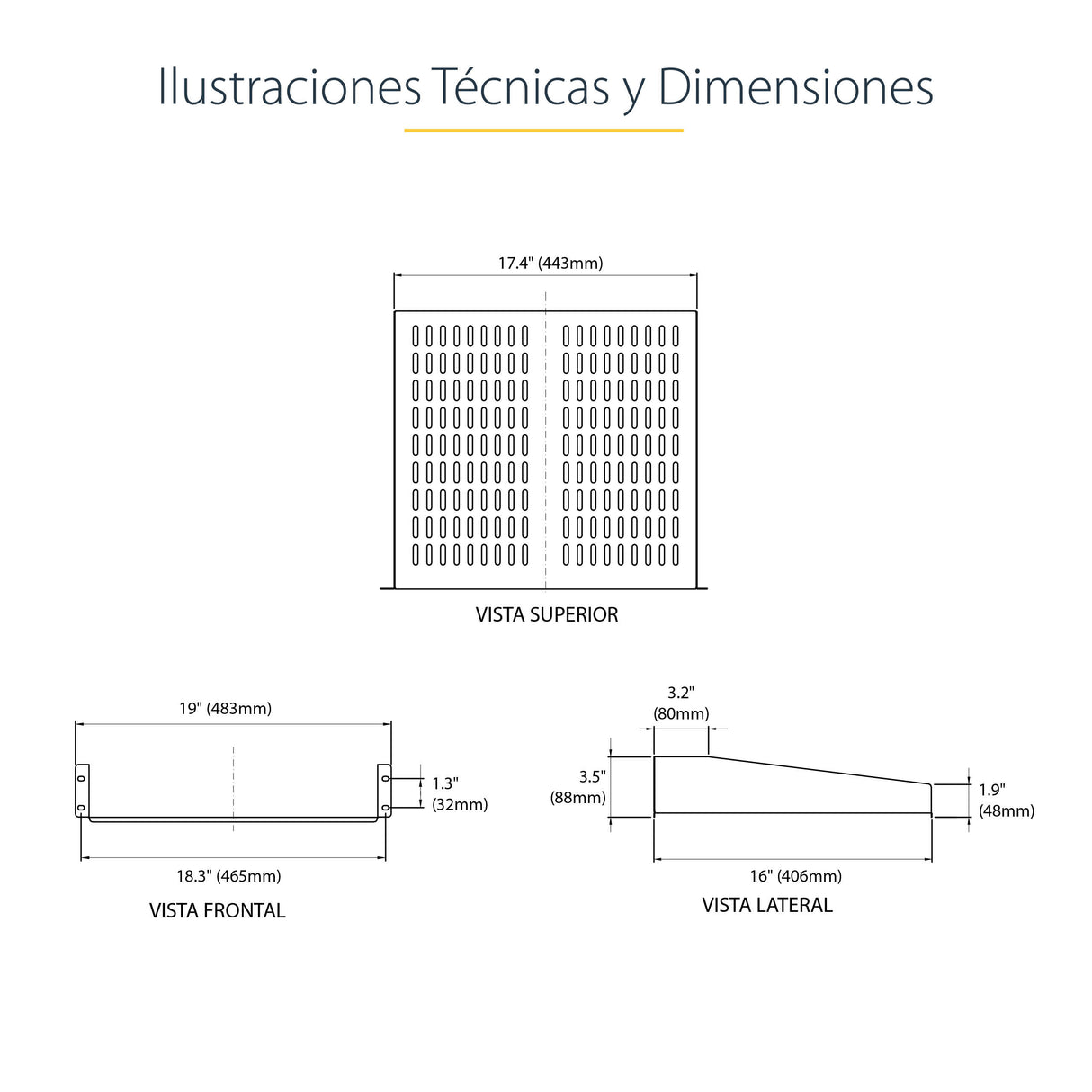 StarTech.com Estante Bandeja Ventilado Cantilever para Armario Rack de Servidores 2U Profundidad Fija - 22kg