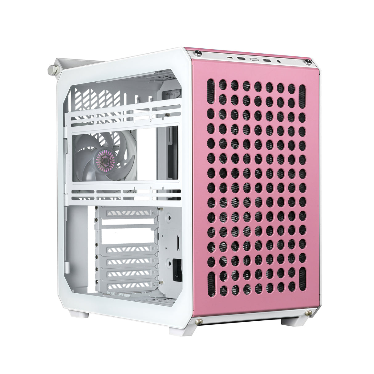 Cooler Master QUBE 500 Flatpack Macaron Edition Midi Tower Crema de color, Color menta, Rosa, ATX, EATX, ITX