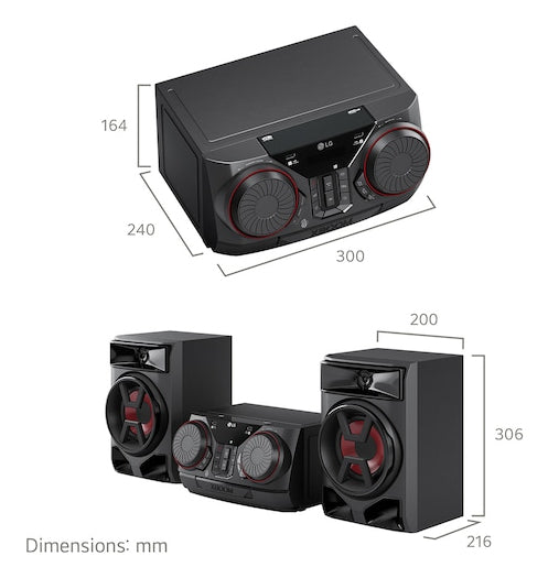 MINICOMPONENTE LG MOD. CK43N 300W BT